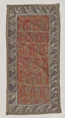 Lining from Silk Textile with Goatherds in a Landscape