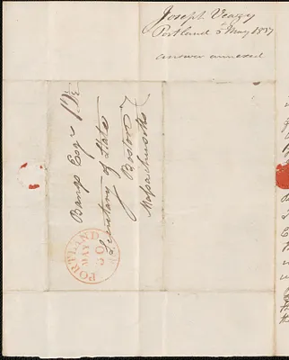 Joseph Veazy to Edward Bangs, 5 May 1837