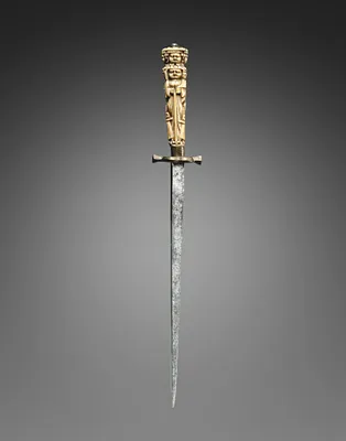 Stiletto with Grip Fashioned as Figures of Charity, Justice, and Hope