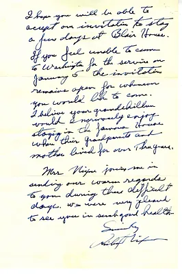 Letter from Richard M. Nixon to Bess W. Truman