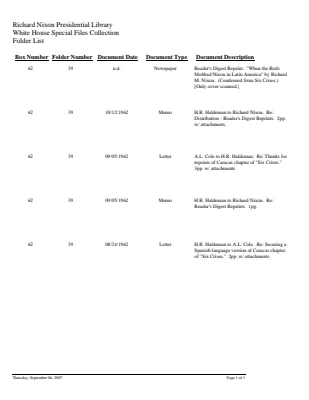 WHSF: Returned, 62-39