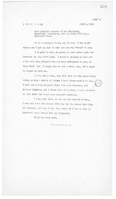 White House Press Release, Rear Platform Remarks of President Harry S. Truman at Skykomish, Washington