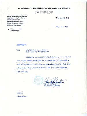 Memorandum from Major General Glen Edgerton to Matthew Connelly