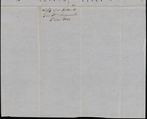 Copy of a letter from George Coffin to George W. Ingersoll, 1 December 1848