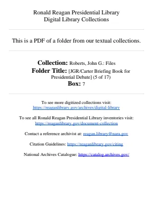 [JGR/Carter Briefing Book for Presidential Debate] (5 of 17)