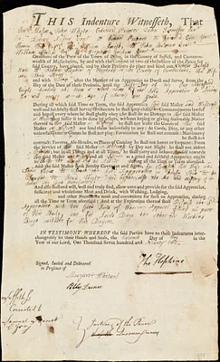 Nicholas Dulash indentured to apprentice with Thomas Hopkins of Portland, 16 May 1792