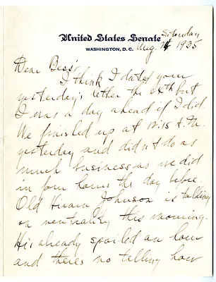 Letter from Harry S. Truman to Bess W. Truman