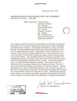 Memorandum of Conference with the President Authored by John S. D. Eisenhower