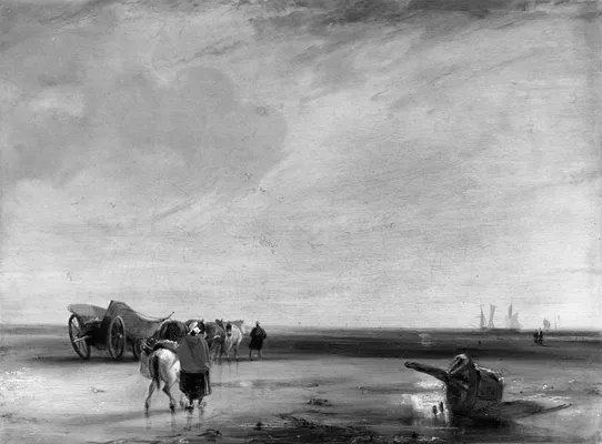 Beach Scene with Figures