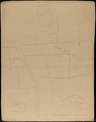 Rough Survey of Portions of Mr. William Simes Mann and Martin Lots and Land of Adjoining Owners