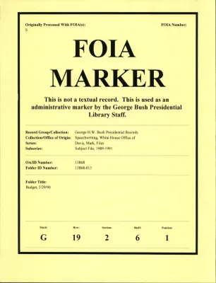Budget 5/29/90 [OA 8750]