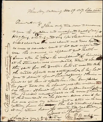 Letter from William P. Weeks to Amos Augustus Phelps, 1827 Nov[ember] 29