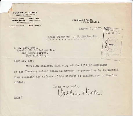 Letters Received to C.B. Lee, August 5, 1927