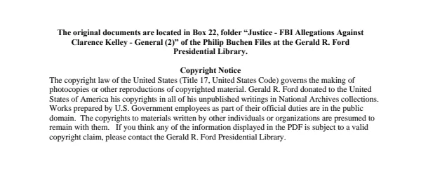 Justice - FBI Allegations Against Clarence Kelley- General (2)