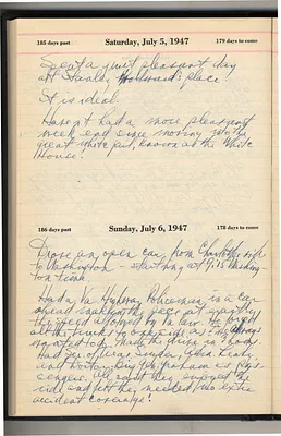Diary Entry of Harry S. Truman