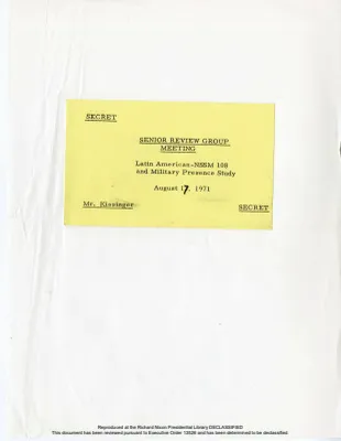 SRG Meeting - Latin America/Caribbean 8/17/71 [2 of 3]