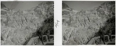 Panoramic view of a glacier in Switzerland, 1910