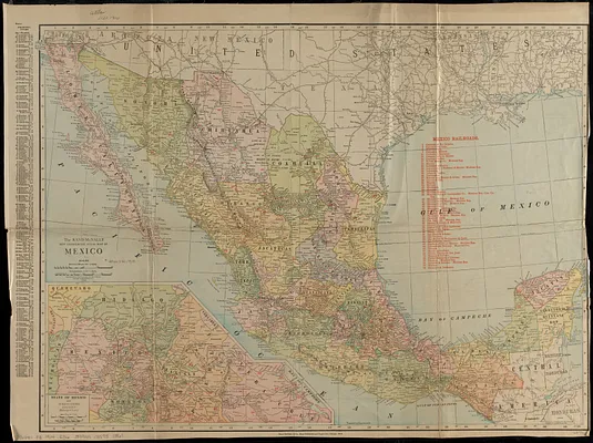 The Rand-McNally new commercial atlas map of Mexico