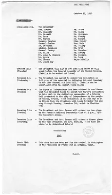 Memorandum from Matthew Connelly to Various Recipients