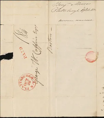 Benjamin Moores to George Coffin, 19 October 1832