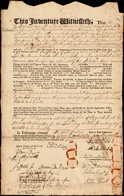 Mary Dalley indentured to apprentice with Thomas Frothingham of Charlestown, 2 July 1740