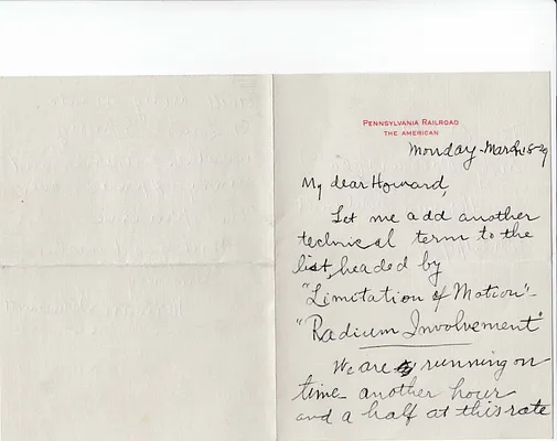 Letters Received to Howard [H.H. Barker], March 19, 1929