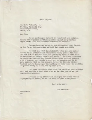 Letters Sent to Chas. Stockdell Gray, April 14, 1930