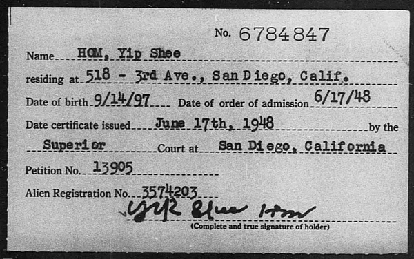 Hom, Yip Shee - 1948
