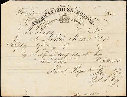 Miscellaneous household receipts