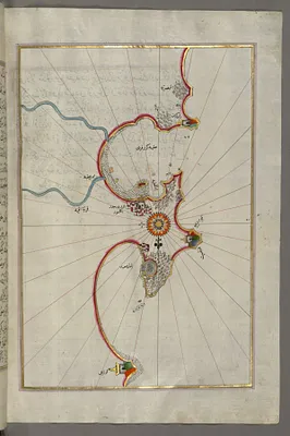 Map of the Eastern Mediterranean Coastline with the Cities of Jaffa and Caesarea