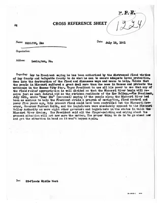 Cross Reference Memorandum