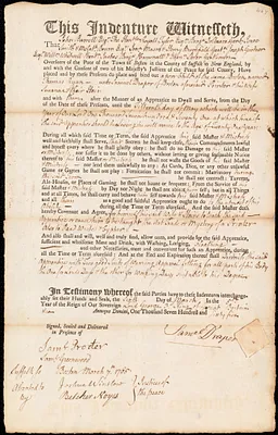 Thomas Ryan indentured to apprentice with Samuel Draper of Boston, 6 March 1765