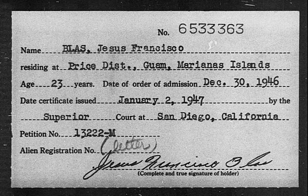 Blas, Jesus Francisco - 1946