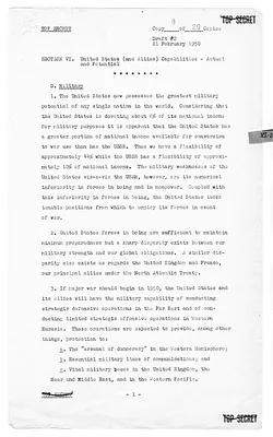 Draft of Section Number VI of Report