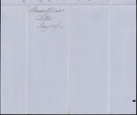Stevens and Blaine to W. A. Harrington, 26 January 1856