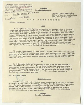 Memorandum, Daily Korean Bulletin