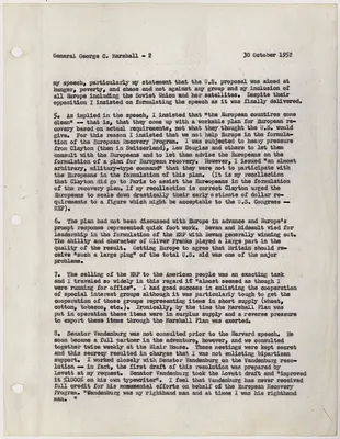 Interview with George C. Marshall, by Harry B. Price