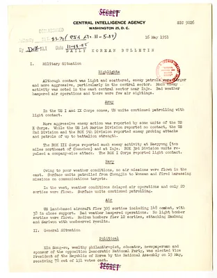 Memorandum, Daily Korean Bulletin