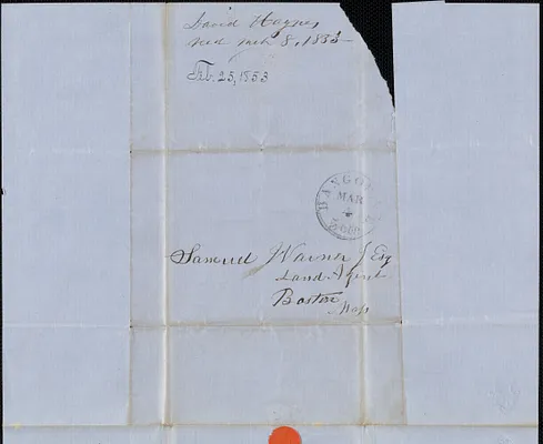 David Haynes to Samuel Warner, 25 February 1853