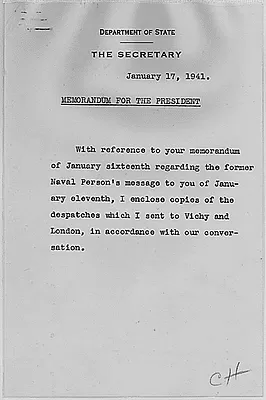 Cordell Hull to Franklin D. Roosevelt