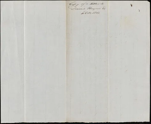 Copy of a letter from George Coffin to David Haynes, 11 October 1843