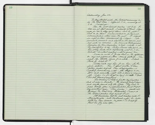 Handwritten journal entry for January 22, 1969