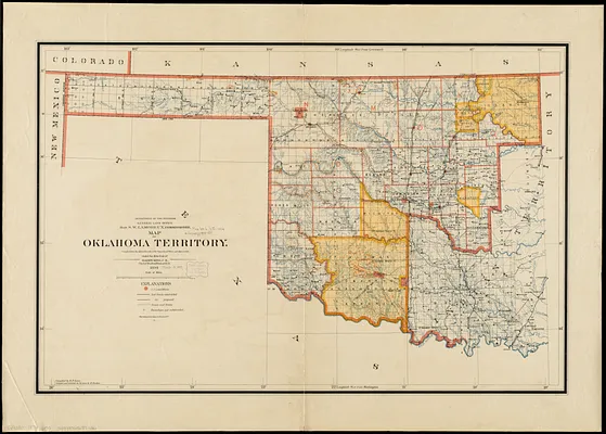 Map of Oklahoma Territory