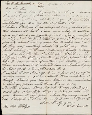 Letter from William Mason Cornell, Boston, to Amos Augustus Phelps, 27th [May] 1845