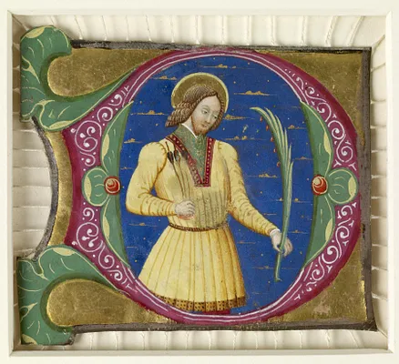 Initial D Cutting (Initial D with Saint Sebastian Holding the Palm Leaf of a Martyr)