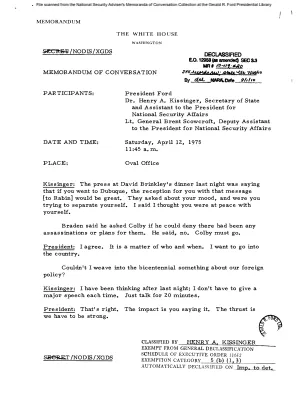 April 12, 1975 - Ford, Kissinger