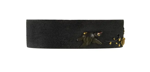 Fuchi with Plum Tree and Bird