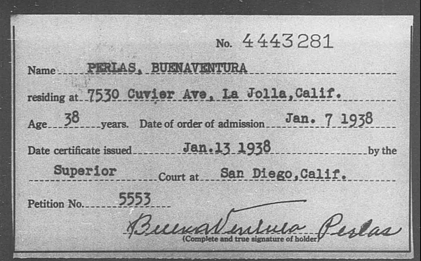 Perlas, Buenaventura - 1938
