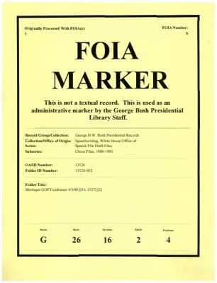 Michigan GOP Fundraiser 4/3/90 [OA 4727] [2]