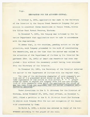 Copy of a Letter from Thomas H. Carter to H. C. Payne